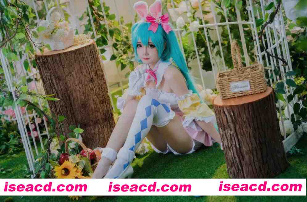 [COSPLAY]焖焖碳 – 初音未来 复活节兔子[22P] [200M]